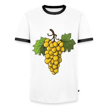 Grapes Fruit - Men's Ringer Shirt - white/black - Front - AI Model Female 172 light (172cm) & AI Model Male 178 dark (178cm)