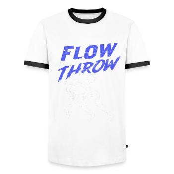 Sambo Flow Avec Le Plaid - T-shirt contrasté Homme - blanc/noir - Devant - AI Model Female 172 light (172cm) & AI Model Male 178 dark (178cm)