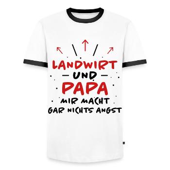 Landwirt Spruch Traktor Lustiges Landwirt Geschenk - Männer Kontrast-T-Shirt - Weiß/Schwarz - Vorne - AI Model Female 172 light (172cm) & AI Model Male 178 dark (178cm)