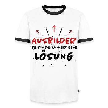 Ausbilder Spruch Beruf Lustiges Ausbilder Geschenk - Männer Kontrast-T-Shirt - Weiß/Schwarz - Vorne - AI Model Female 172 light (172cm) & AI Model Male 178 dark (178cm)