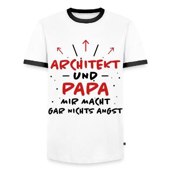 Architekt Spruch Architektur Architekt Geschenk - Männer Kontrast-T-Shirt - Weiß/Schwarz - Vorne - AI Model Female 172 light (172cm) & AI Model Male 178 dark (178cm)