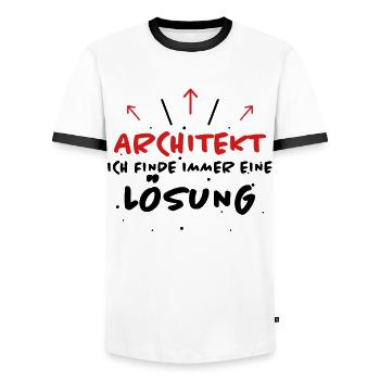 Architekt Spruch Architektur Architekt Geschenk - Männer Kontrast-T-Shirt - Weiß/Schwarz - Vorne - AI Model Female 172 light (172cm) & AI Model Male 178 dark (178cm)