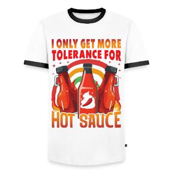 Passionnés de cuisine - T-shirt contrasté Homme - blanc/noir - Devant - AI Model Female 172 light (172cm) & AI Model Male 178 dark (178cm)