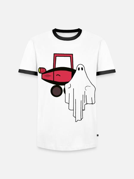 Conducteur à contresens conduisant une voiture Permis de conduire Conducteur - T-shirt contrasté Homme - blanc/noir