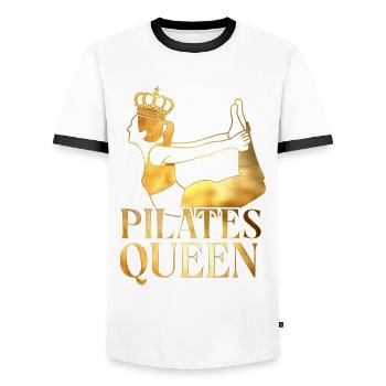 Pilates Instructor Teacher Pilates - Männer Kontrast-T-Shirt - Weiß/Schwarz - Vorne - AI Model Female 172 light (172cm) & AI Model Male 178 dark (178cm)
