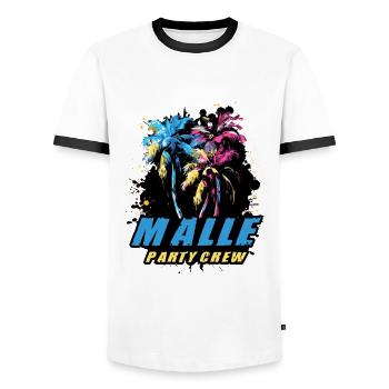 Malle Party Crew Dicton De Vacances - T-shirt contrasté Homme - blanc/noir - Devant - AI Model Female 172 light (172cm) & AI Model Male 178 dark (178cm)