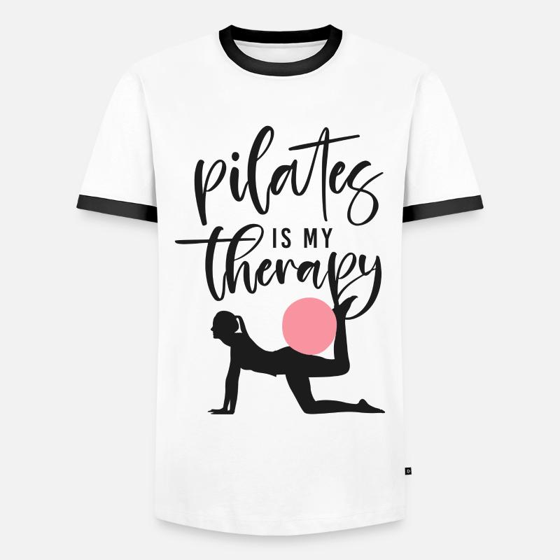 Pilates Instructor Teacher Pilates - Men's Ringer Shirt - white/black