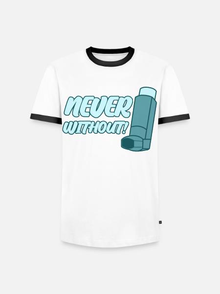 Wheezing Asthmatic Asthma Inhaler - Men's Ringer Shirt - white/black