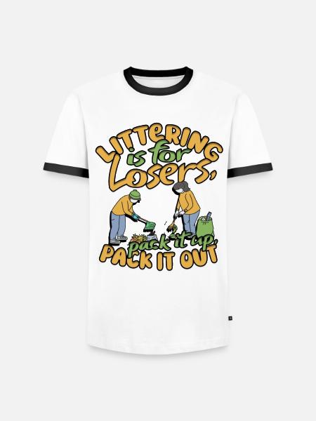 Umweltschützer Recyceln - Männer Kontrast-T-Shirt - Weiß/Schwarz