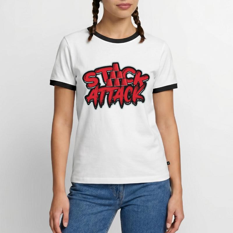 Stack Attack Speed Stacker Cup Stacking Männer Kontrast-T-Shirt