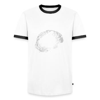 The doctor says it's incurable - piano - Men's Ringer Shirt - white/black - Front - AI Model Female 172 light (172cm) & AI Model Male 178 dark (178cm)