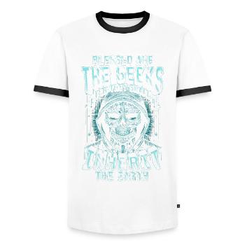 Robotik Ingenieur - Männer Kontrast-T-Shirt - Weiß/Schwarz - Vorne - AI Model Female 172 light (172cm) & AI Model Male 178 dark (178cm)