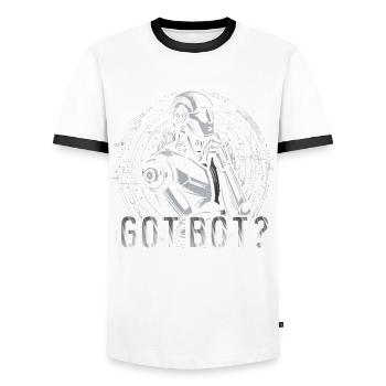Robotik Ingenieur Got Bot? - Männer Kontrast-T-Shirt - Weiß/Schwarz - Vorne - AI Model Female 172 light (172cm) & AI Model Male 178 dark (178cm)