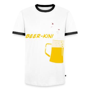 Beer Drinking Brewing Home Brewery - Männer Kontrast-T-Shirt - Weiß/Schwarz - Vorne - AI Model Female 172 light (172cm) & AI Model Male 178 dark (178cm)