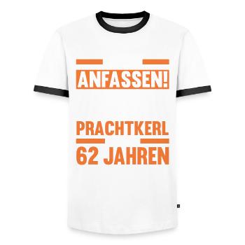 Ehe Aquarium Hochzeit 62 Jahre Verheiratet Hochzei - Männer Kontrast-T-Shirt - Weiß/Schwarz - Vorne - AI Model Female 172 light (172cm) & AI Model Male 178 dark (178cm)