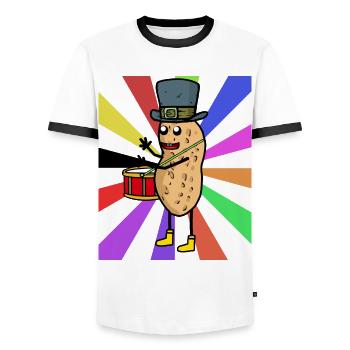 Erdnuss Trommler Geburtstag Geburtstagsgeschenk - Männer Kontrast-T-Shirt - Weiß/Schwarz - Vorne - AI Model Female 172 light (172cm) & AI Model Male 178 dark (178cm)
