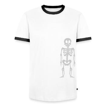 Physiotherapist Physiotherapy Physio - Men's Ringer Shirt - white/black - Front - AI Model Female 172 light (172cm) & AI Model Male 178 dark (178cm)