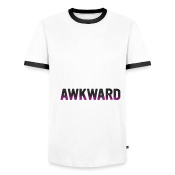 INTJ I Came I Saw I Made It Awkward - Männer Kontrast-T-Shirt - Weiß/Schwarz - Vorne - AI Model Female 172 light (172cm) & AI Model Male 178 dark (178cm)