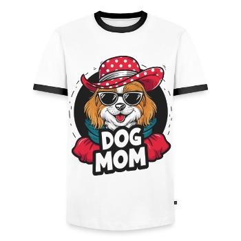 Süßer Hund mit Hut und Sonnenbrille Hundeliebhaber - Männer Kontrast-T-Shirt - Weiß/Schwarz - Vorne - AI Model Female 172 light (172cm) & AI Model Male 178 dark (178cm)