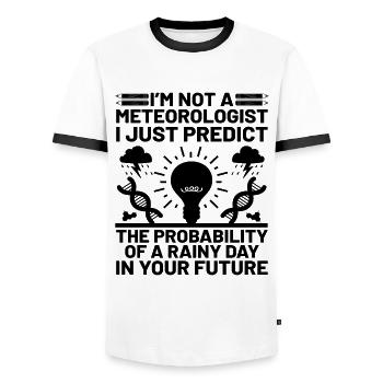 Professeur de sciences Professeur d’école Biologie Chimie P - T-shirt contrasté Homme - blanc/noir - Devant - AI Model Female 172 light (172cm) & AI Model Male 178 dark (178cm)