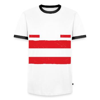 Austrian German Austria - Men's Ringer Shirt - white/black - Front - AI Model Female 172 light (172cm) & AI Model Male 178 dark (178cm)