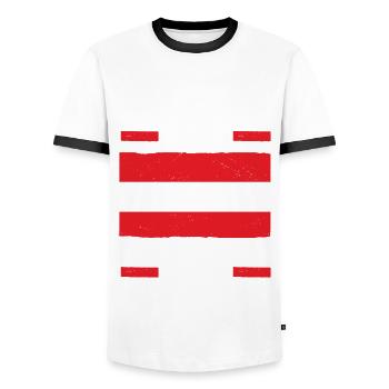 Austrians Austria - Men's Ringer Shirt - white/black - Front - AI Model Female 172 light (172cm) & AI Model Male 178 dark (178cm)
