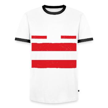 Austrians Austria - Men's Ringer Shirt - white/black - Front - AI Model Female 172 light (172cm) & AI Model Male 178 dark (178cm)