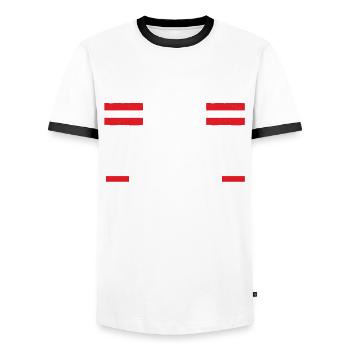 Austrians Austria - Men's Ringer Shirt - white/black - Front - AI Model Female 172 light (172cm) & AI Model Male 178 dark (178cm)