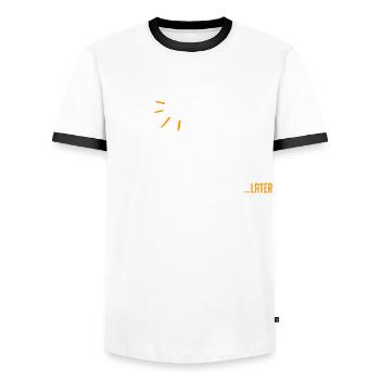 DIY Dad Workshop Craftsman Handyman - Männer Kontrast-T-Shirt - Weiß/Schwarz - Vorne - AI Model Female 172 light (172cm) & AI Model Male 178 dark (178cm)