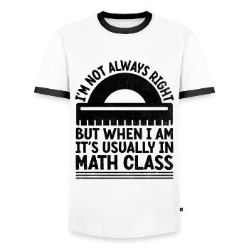 Mathelehrer Schullehrer Lustige Mathelehrer S - Männer Kontrast-T-Shirt - Weiß/Schwarz - Vorne - AI Model Female 172 light (172cm) & AI Model Male 178 dark (178cm)