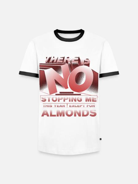 Mandelallergie - Männer Kontrast-T-Shirt - Weiß/Schwarz