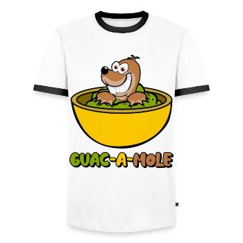 Avocado Tortilla Chips Guacamole Mexico - Men's Ringer Shirt - white/black - Front - AI Model Female 172 light (172cm) & AI Model Male 178 dark (178cm)