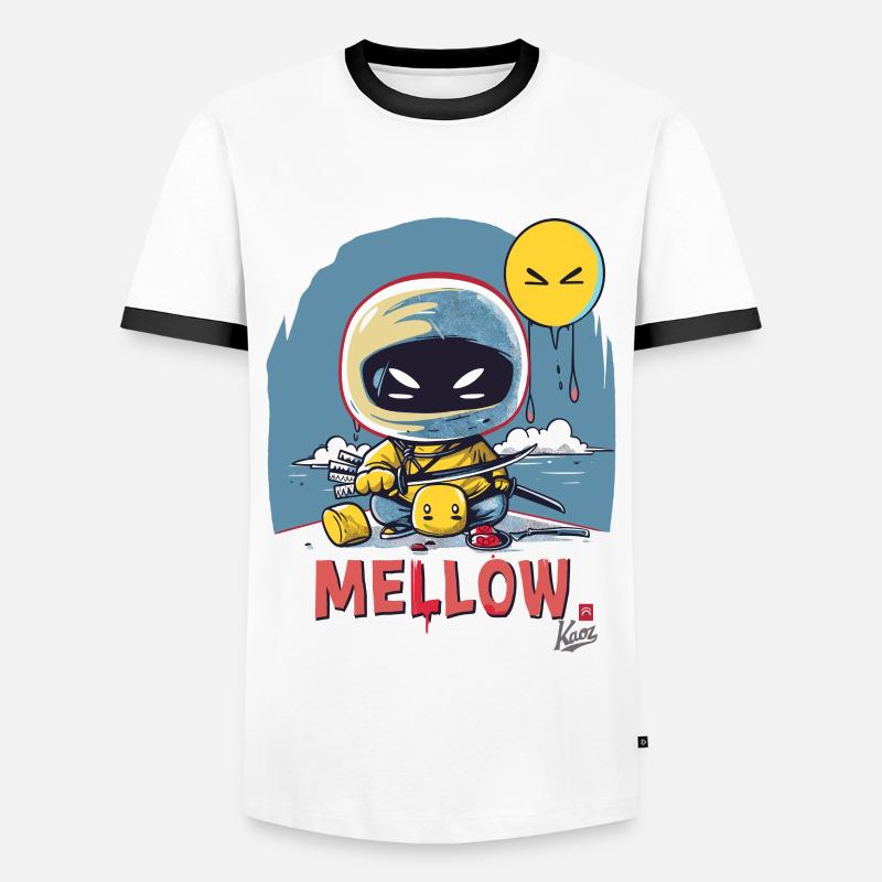 soft marshmallow ninja - Men's Ringer Shirt - white/black