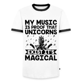 Musician Songwriter Singer Musician Music Music Pr - Men's Ringer Shirt - white/black - Front - AI Model Female 172 light (172cm) & AI Model Male 178 dark (178cm)