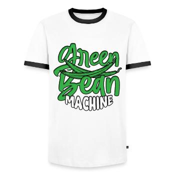 Grüner Bohnenauflauf Green Bean Casserole - Men's Ringer Shirt - white/black - Front - AI Model Female 172 light (172cm) & AI Model Male 178 dark (178cm)