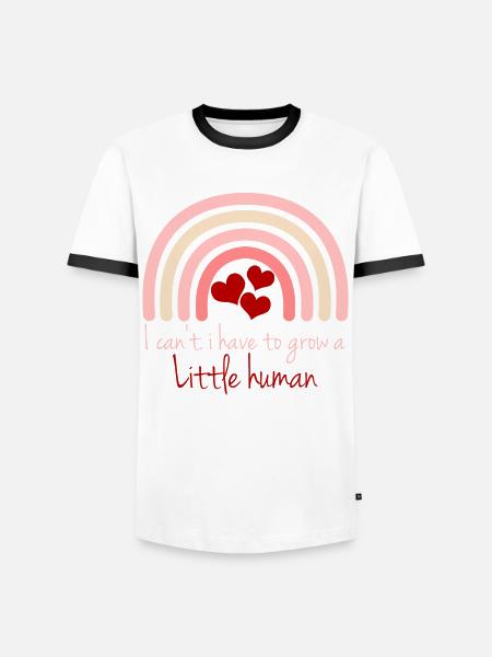 Grossesse Femme enceinte - T-shirt contrasté Homme - blanc/noir
