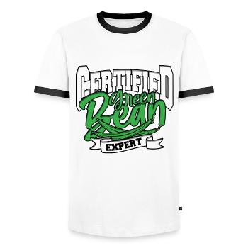 Grüner Bohnenauflauf Green Bean Casserole - Men's Ringer Shirt - white/black - Front - AI Model Female 172 light (172cm) & AI Model Male 178 dark (178cm)