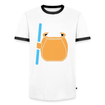 Escalade Bloc Craie Bloc - T-shirt contrasté Homme - blanc/noir - Devant - AI Model Female 172 light (172cm) & AI Model Male 178 dark (178cm)
