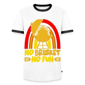 Barbecue Brisket Meat Steak BBQ Cook - Männer Kontrast-T-Shirt - Weiß/Schwarz - Vorne - AI Model Female 172 light (172cm) & AI Model Male 178 dark (178cm)