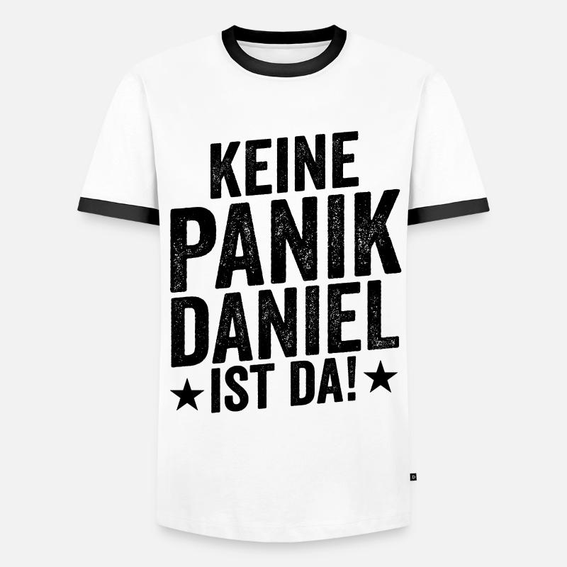 Vorname Daniel - Männer Kontrast-T-Shirt - Weiß/Schwarz