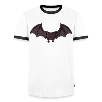 Costume d’Halloween Chauve-souris effrayante pour enfants - T-shirt contrasté Homme - blanc/noir - Devant - AI Model Female 172 light (172cm) & AI Model Male 178 dark (178cm)