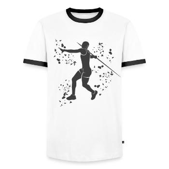 Lancer de javelot Colorsplash Lancer de javelot - T-shirt contrasté Homme - blanc/noir - Devant - AI Model Female 172 light (172cm) & AI Model Male 178 dark (178cm)