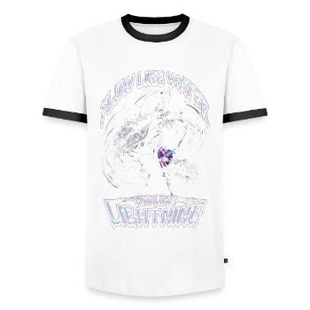 Breakdance Flow Like Water Hit Like Lightning - Men's Ringer Shirt - white/black - Front - AI Model Female 172 light (172cm) & AI Model Male 178 dark (178cm)