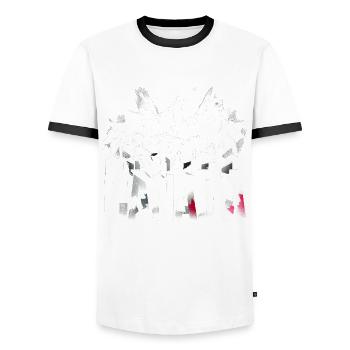 Parkour Parkour Runner Canada - Men's Ringer Shirt - white/black - Front - AI Model Female 172 light (172cm) & AI Model Male 178 dark (178cm)
