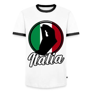 Italia Italiener Italienisch Italien - Männer Kontrast-T-Shirt - Weiß/Schwarz - Vorne - AI Model Female 172 light (172cm) & AI Model Male 178 dark (178cm)