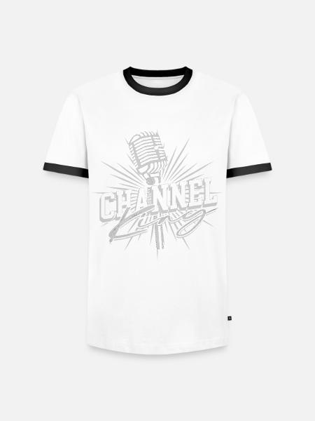Podcast Podcaster Podcasting - Männer Kontrast-T-Shirt - Weiß/Schwarz