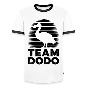 Dodo Dire Dodo Oiseau Drôle Dodo Cadeau - T-shirt contrasté Homme - blanc/noir - Devant - AI Model Female 172 light (172cm) & AI Model Male 178 dark (178cm)