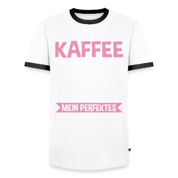 Mama Von 2 Kindern - Männer Kontrast-T-Shirt - Weiß/Schwarz - Vorne - AI Model Female 172 light (172cm) & AI Model Male 178 dark (178cm)