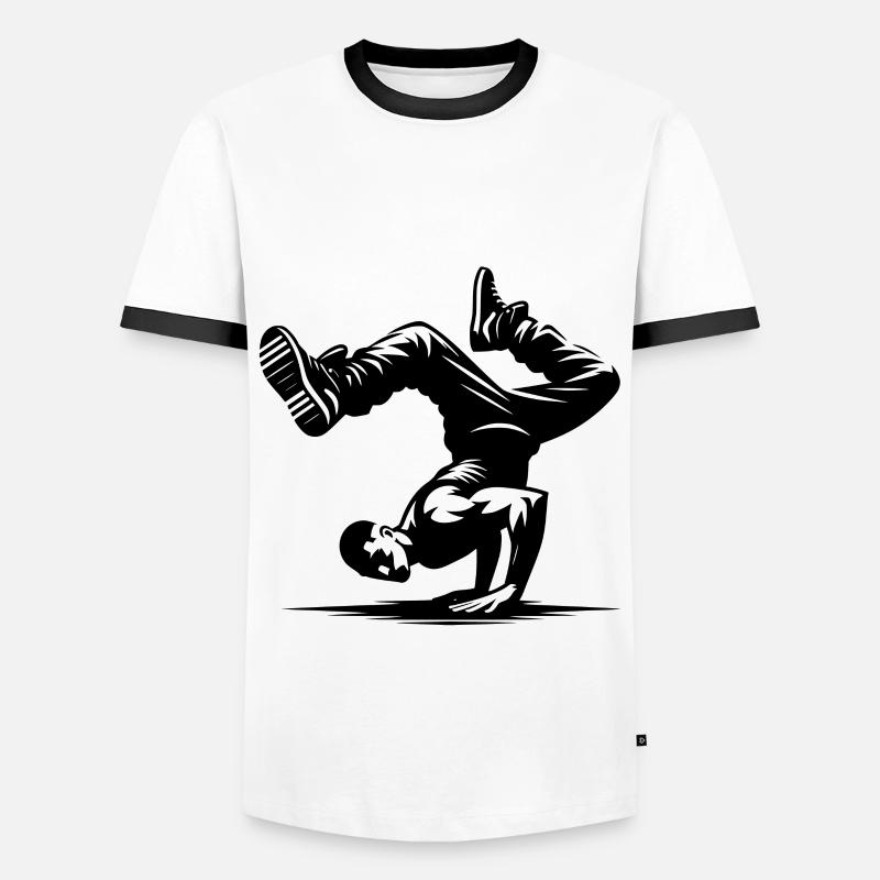 Breakdancing - Men's Ringer Shirt - white/black