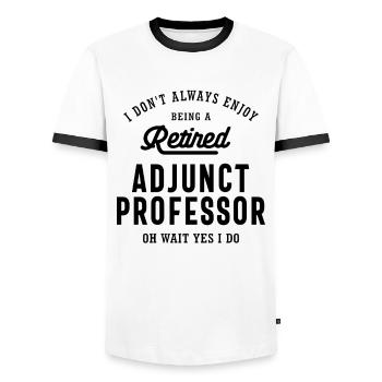 Retired Adjunct Professor Pride - Men's Ringer Shirt - white/black - Front - AI Model Female 172 light (172cm) & AI Model Male 178 dark (178cm)